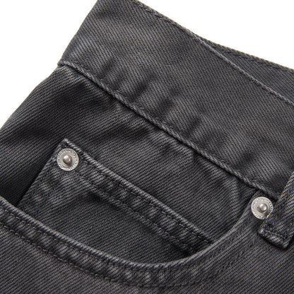 ウォッシュドグレーデニム　ワイドストレートパンツ　N1754 (3)