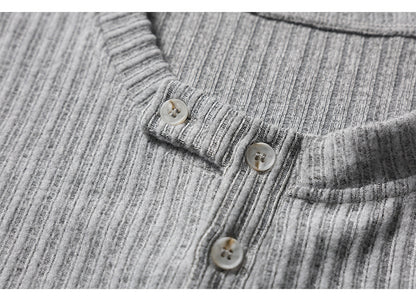 ストレッチ　ヘンリーネック長袖Tシャツ　N1780 (9)