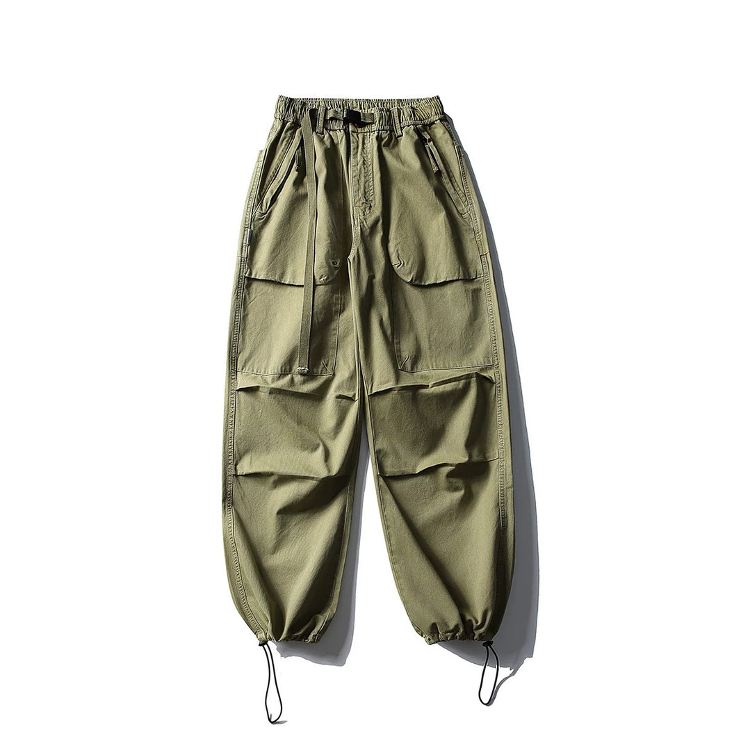 ベルト付き　ワイドカーゴパンツ　N1811 オリーブ
