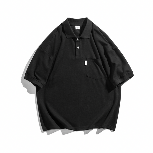 Cotton polyester wide polo shirt N400