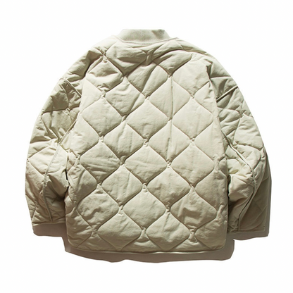 キルティング　リブカラージャケット　N905