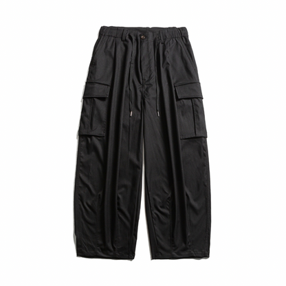 高密度ポリエステル　ワイド　カーゴパンツ　N1074