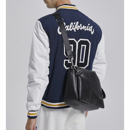 ２WAY　PUレザー　パネルステッチ　ショルダーバッグ　N1201