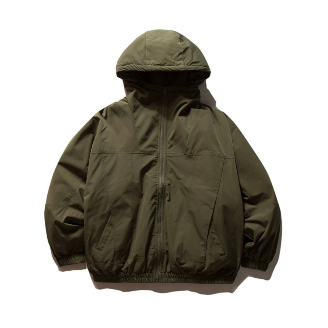 ホワイトダウン　ミニマル　フードジャケット　N945