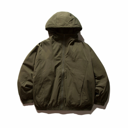 ホワイトダウン　ミニマル　フードジャケット　N945