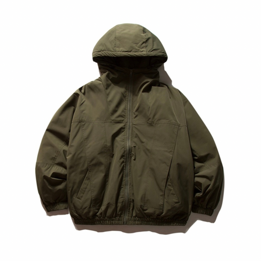 ホワイトダウン　ミニマル　フードジャケット　N945