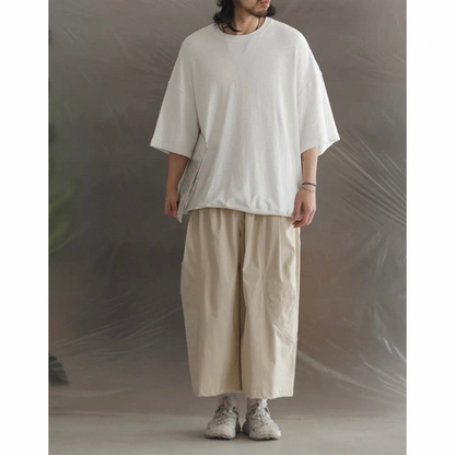 オーバーサイズ　ストレッチ　5分袖　Tシャツ　N1489