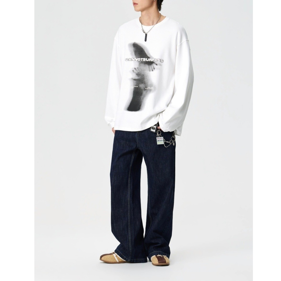 アウトフォーカス　長袖Tシャツ　　N1430