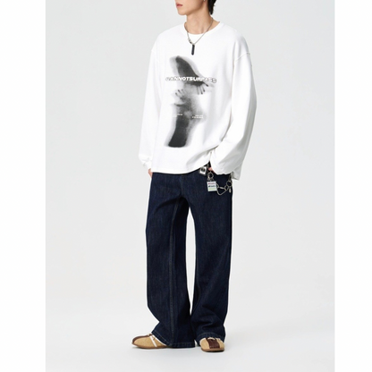 アウトフォーカス　長袖Tシャツ　　N1430