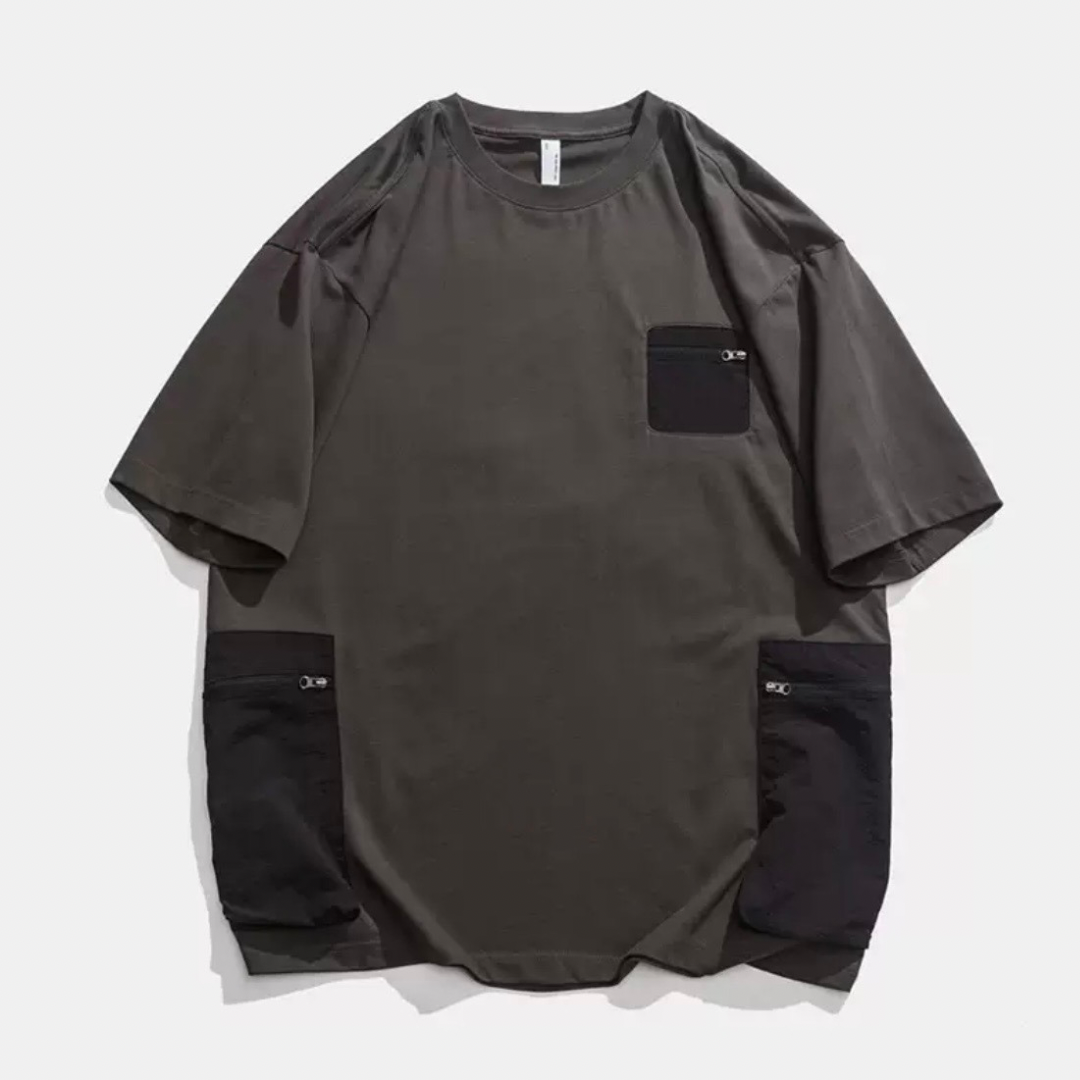 バイカラー　ポケット付き　Tシャツ　N1238