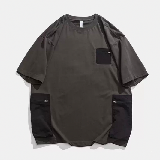 バイカラー　ポケット付き　Tシャツ　N1238