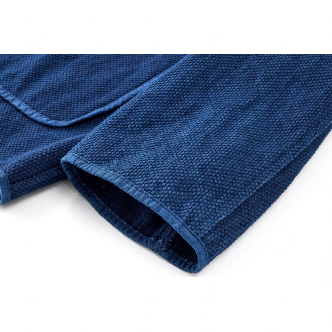 インディゴ染料め　刺し子織り　カバーオール　ジャケット　N1323