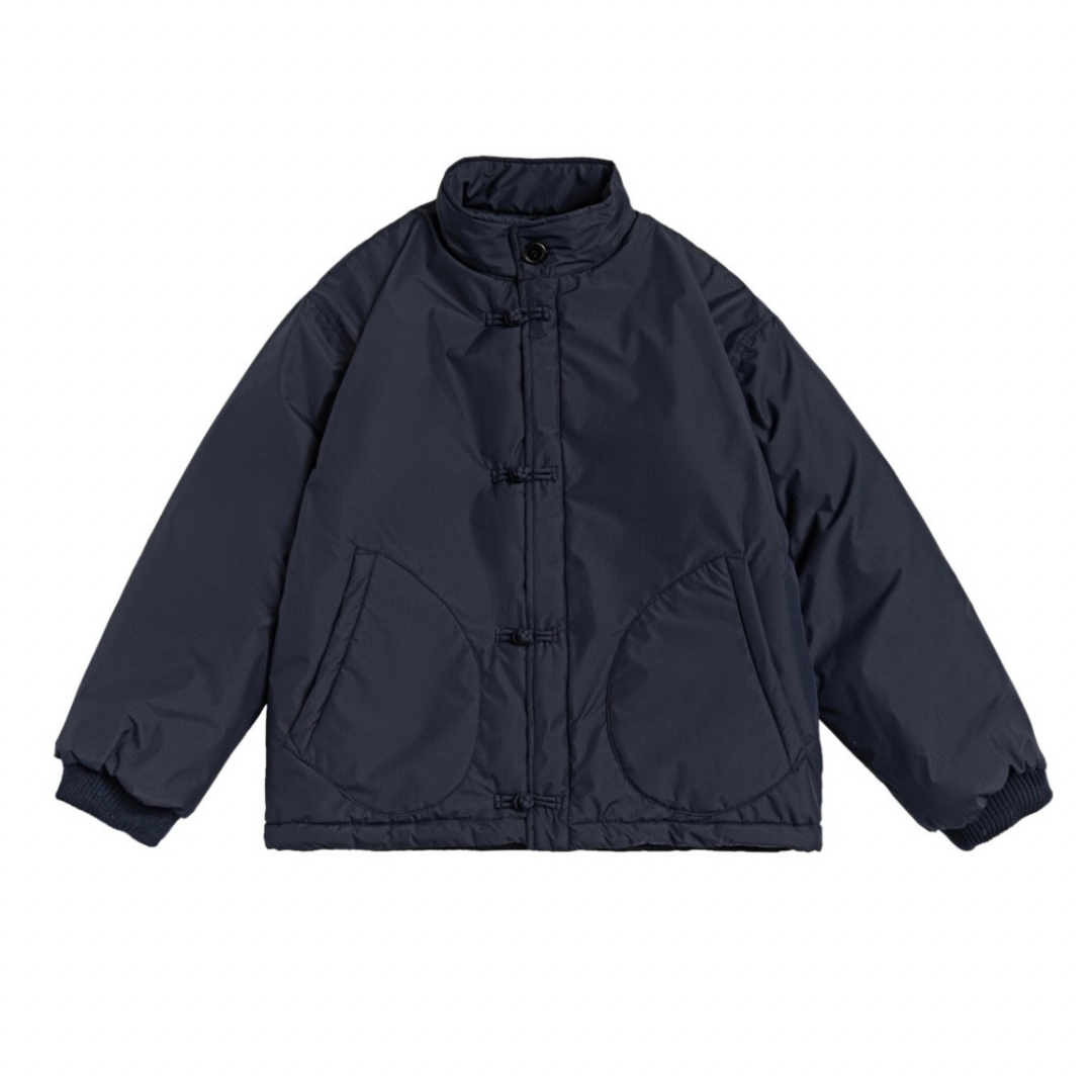 パテッド　チャイナボタン　スタンドカラージャケット　N981