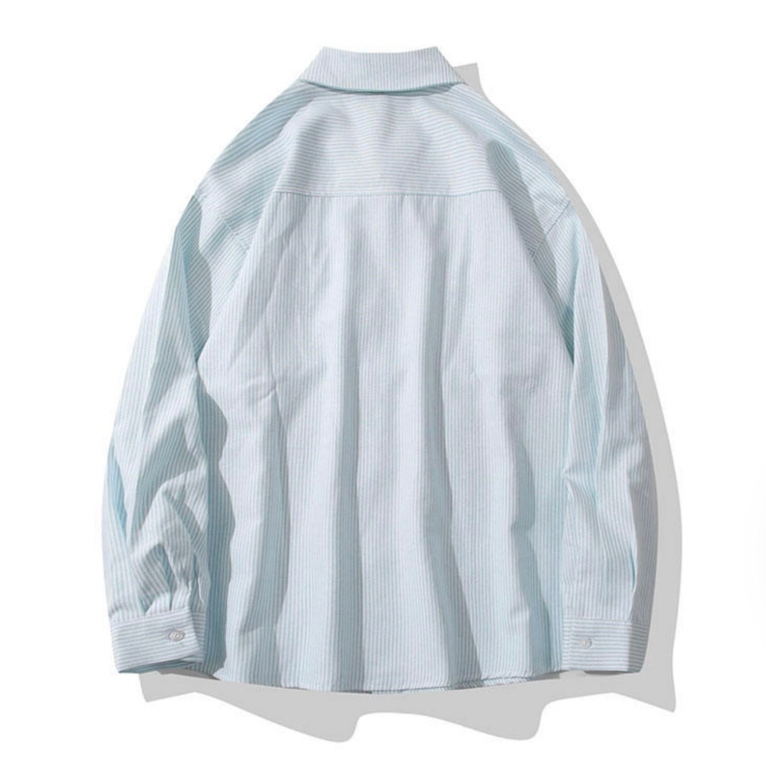 ペールストライプ　フラップポケット　シャツ　N1207