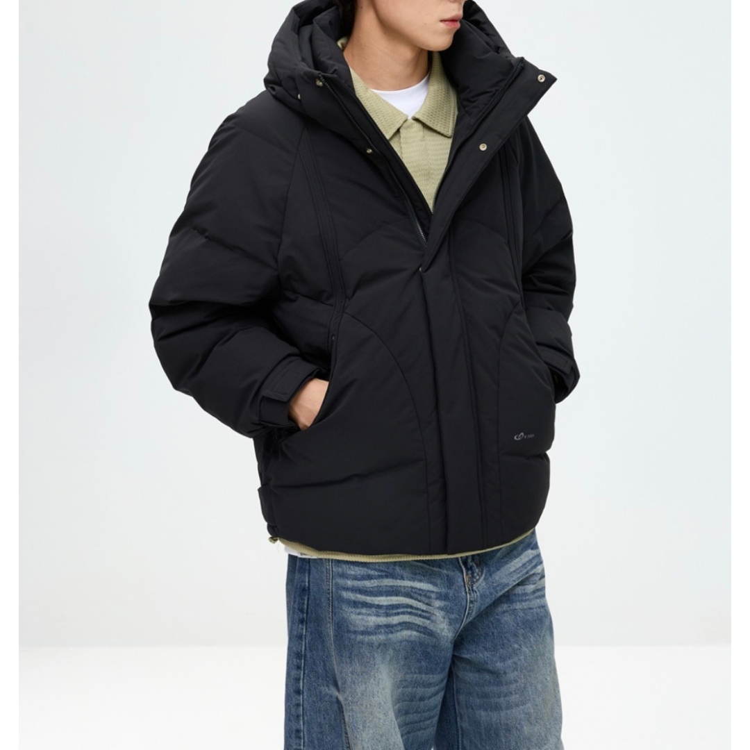 ダウン　ハイネックフード　ジャケット　N954