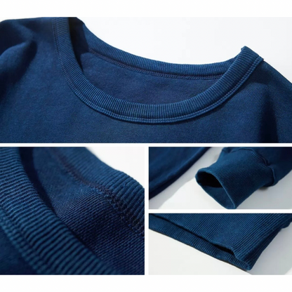 インディゴ染料め　クルーネックスウェット　N1321