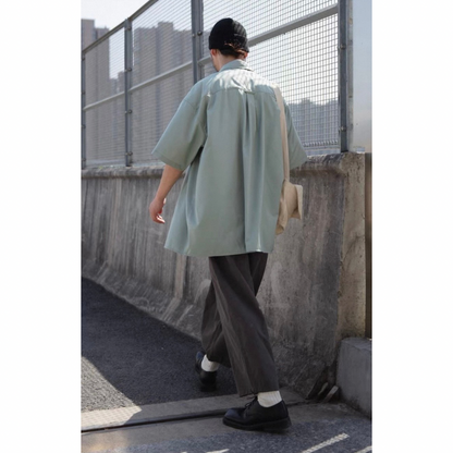 ビスコース混　レギュラー半袖シャツ　N1482