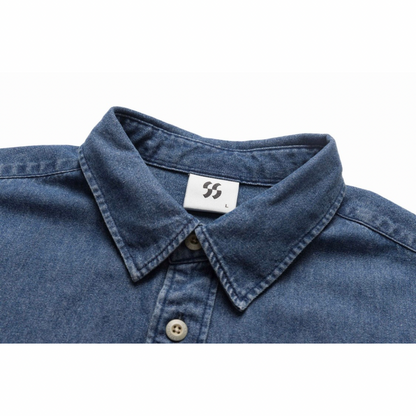 ウォッシュデニム　ワークシャツ　N989