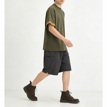 コットンポリ　バイカラーヘム　Tシャツ　N1591