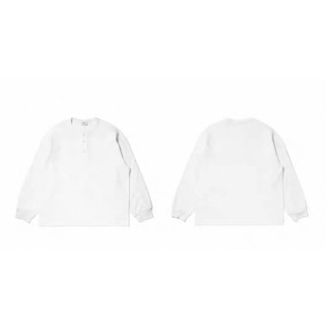 ポリエステル　ワッフルヘンリーネック　長袖Tシャツ　N583
