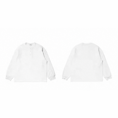 ポリエステル　ワッフルヘンリーネック　長袖Tシャツ　N583