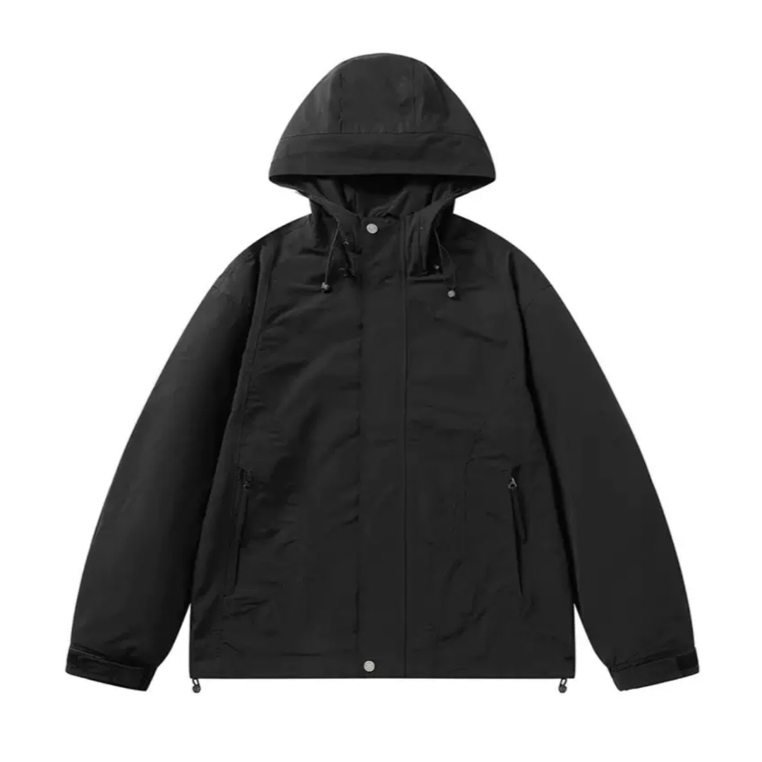 コットンナイロン　フードジャケット　N1221