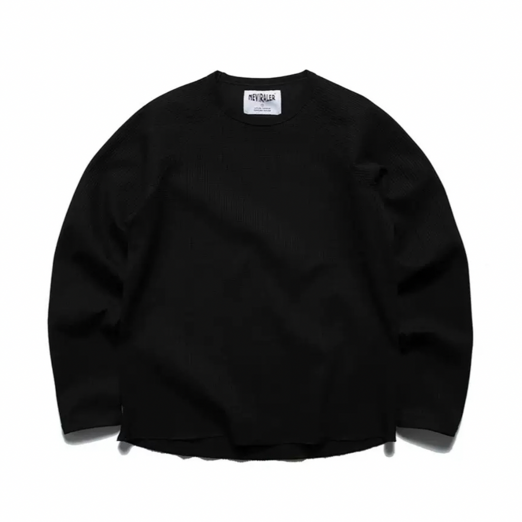 Quick-Dry Waffle Long-Sleeve T-shirt N1232 ブラック