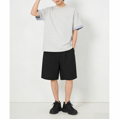 コットンポリ　バイカラーヘム　Tシャツ　N1591