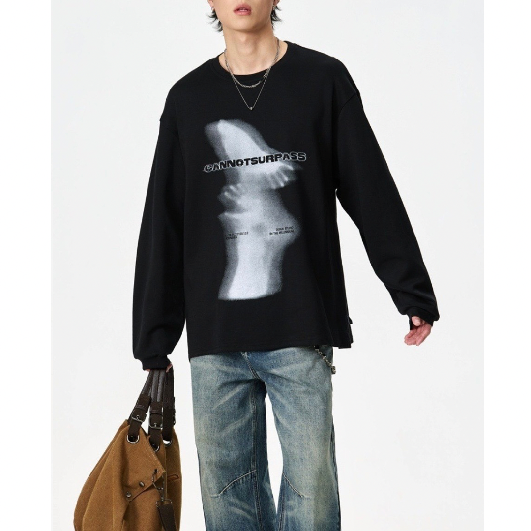 アウトフォーカス　長袖Tシャツ　　N1430