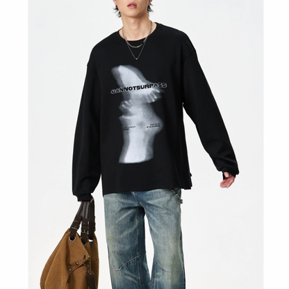 アウトフォーカス　長袖Tシャツ　　N1430