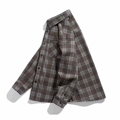 ストレッチポリ　チェック　ネルシャツ　N1216