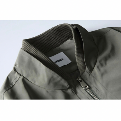 ポリエステルサテン　リブスタンドカラー　ジャケット　N1084