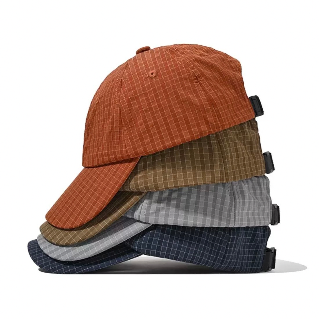 ナイロン　レトロチェック　キャップ　N1312