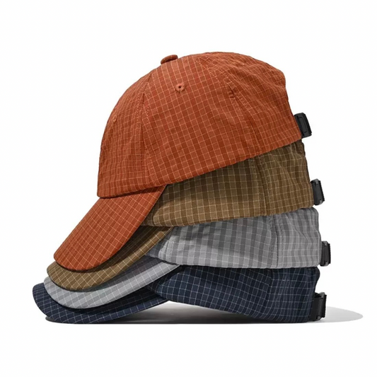 ナイロン　レトロチェック　キャップ　N1312