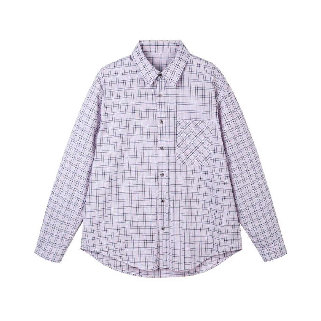 グラフチェック　ブロードシャツ　N1054