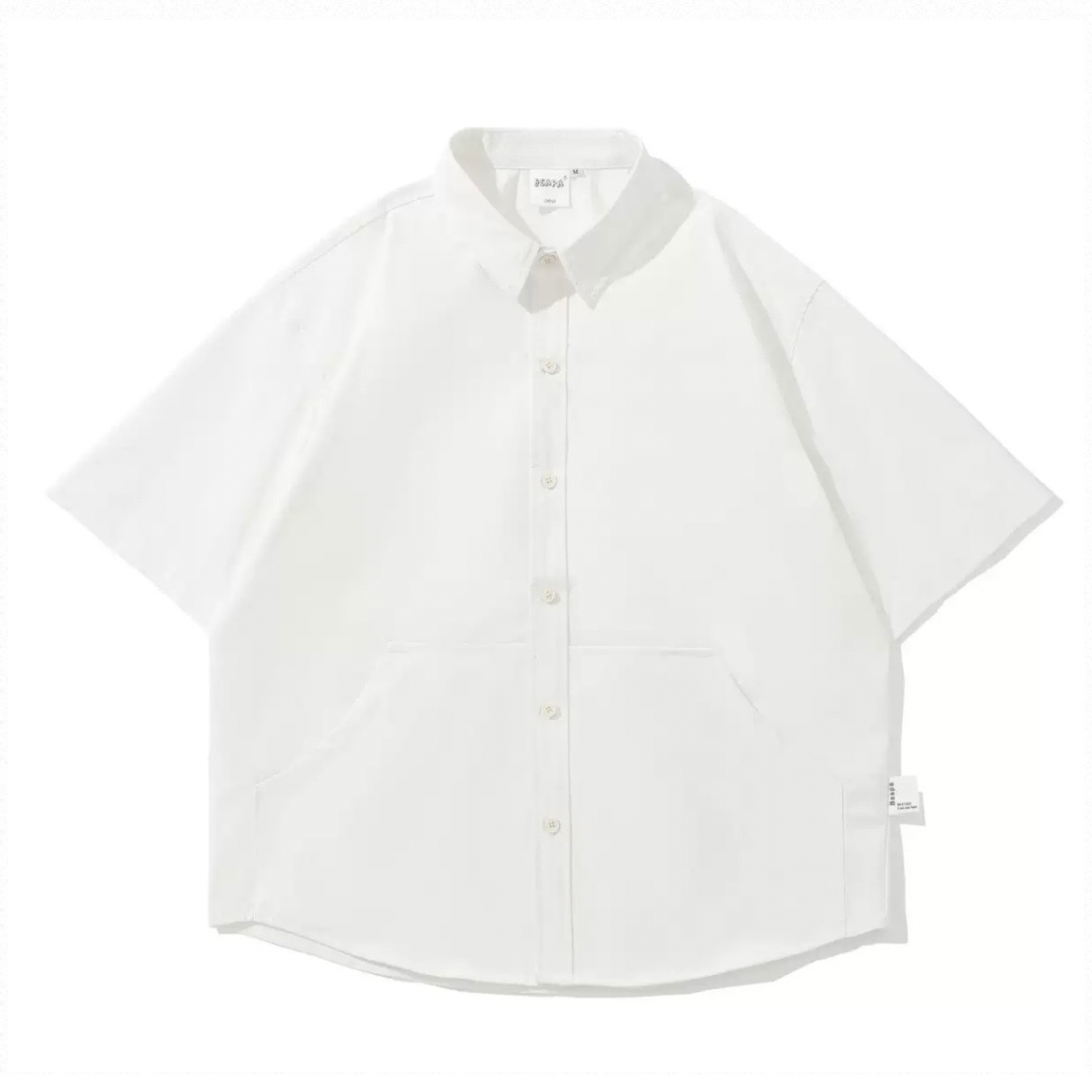 ポケット付き　ポリエステル　半袖シャツ　N1629