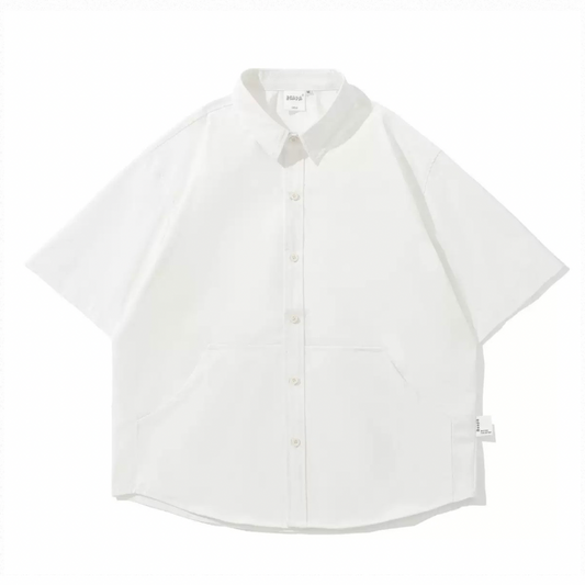 ポケット付き　ポリエステル　半袖シャツ　N1629