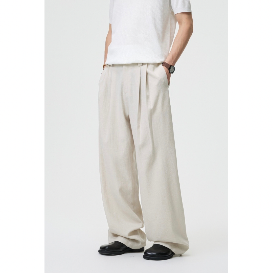 ビスコースナイロン　タックパンツ　N1548