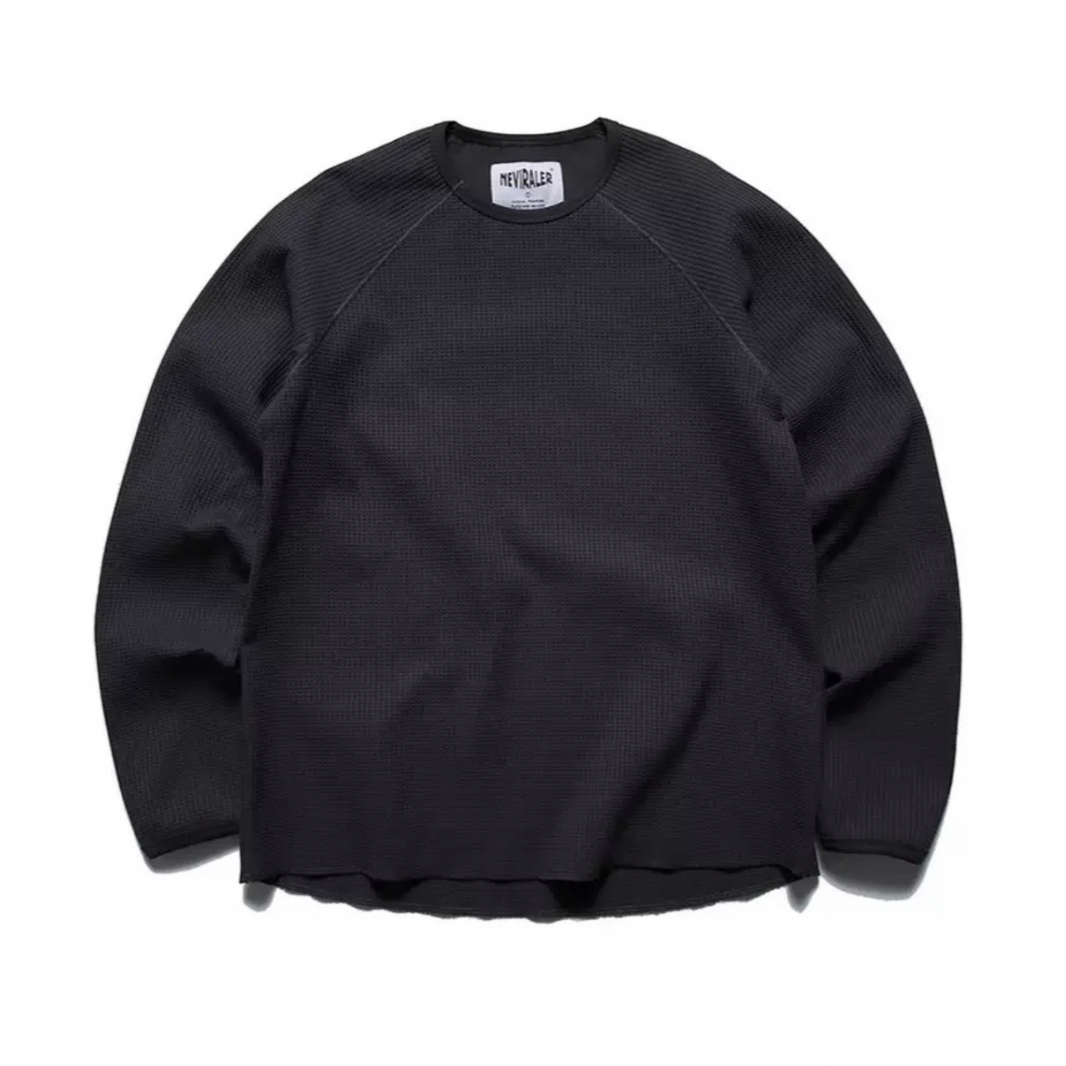 Quick-Dry Waffle Long-Sleeve T-shirt N1232 ダークグレー