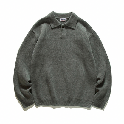 起毛天竺編み　ポロカラー　ニット　N903