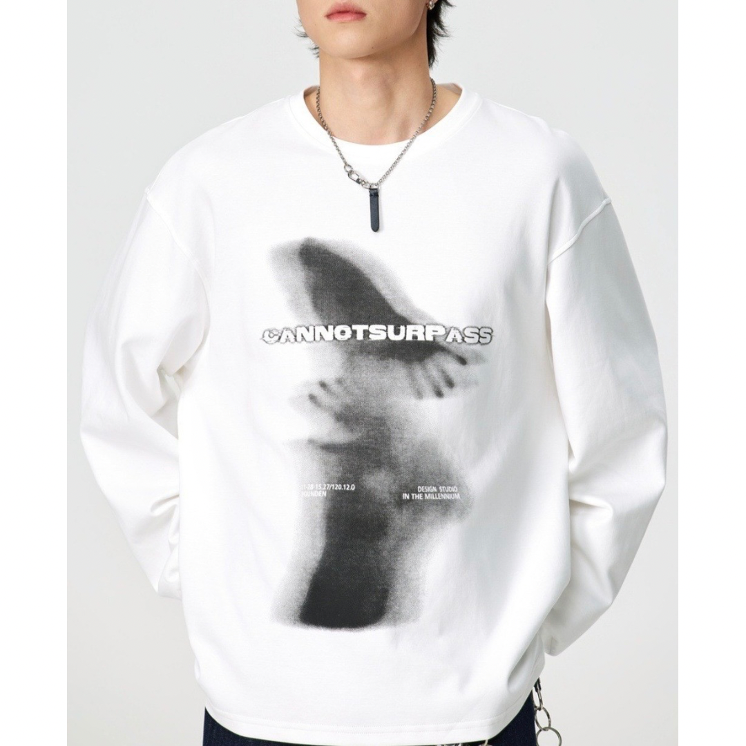 アウトフォーカス　長袖Tシャツ　　N1430