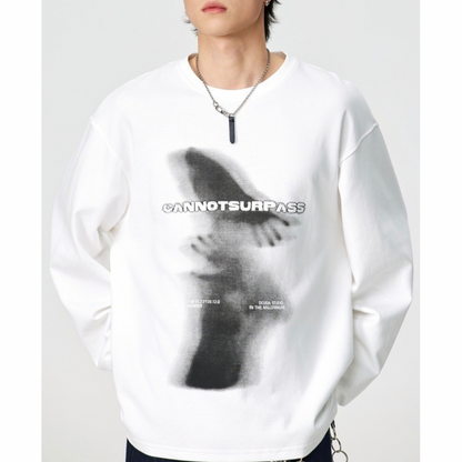 アウトフォーカス　長袖Tシャツ　　N1430