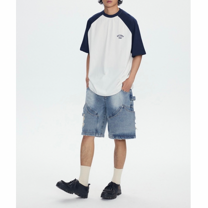 カレッジプリント　ラグランスリーブ　Tシャツ　1597