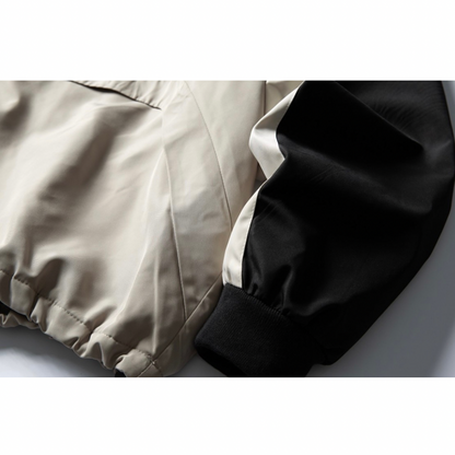 フリースライナー　バイカラー　フードジャケット　N896