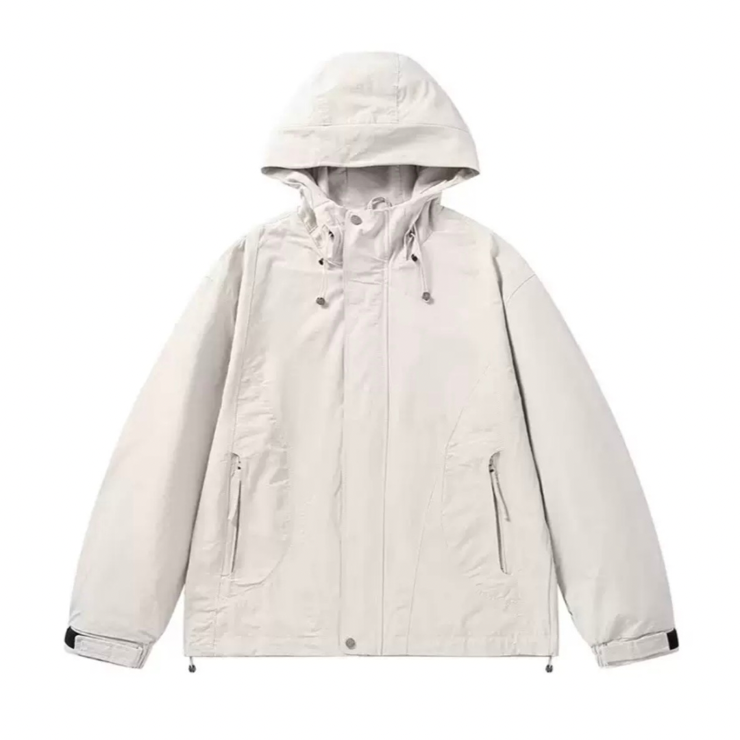 コットンナイロン　フードジャケット　N1221