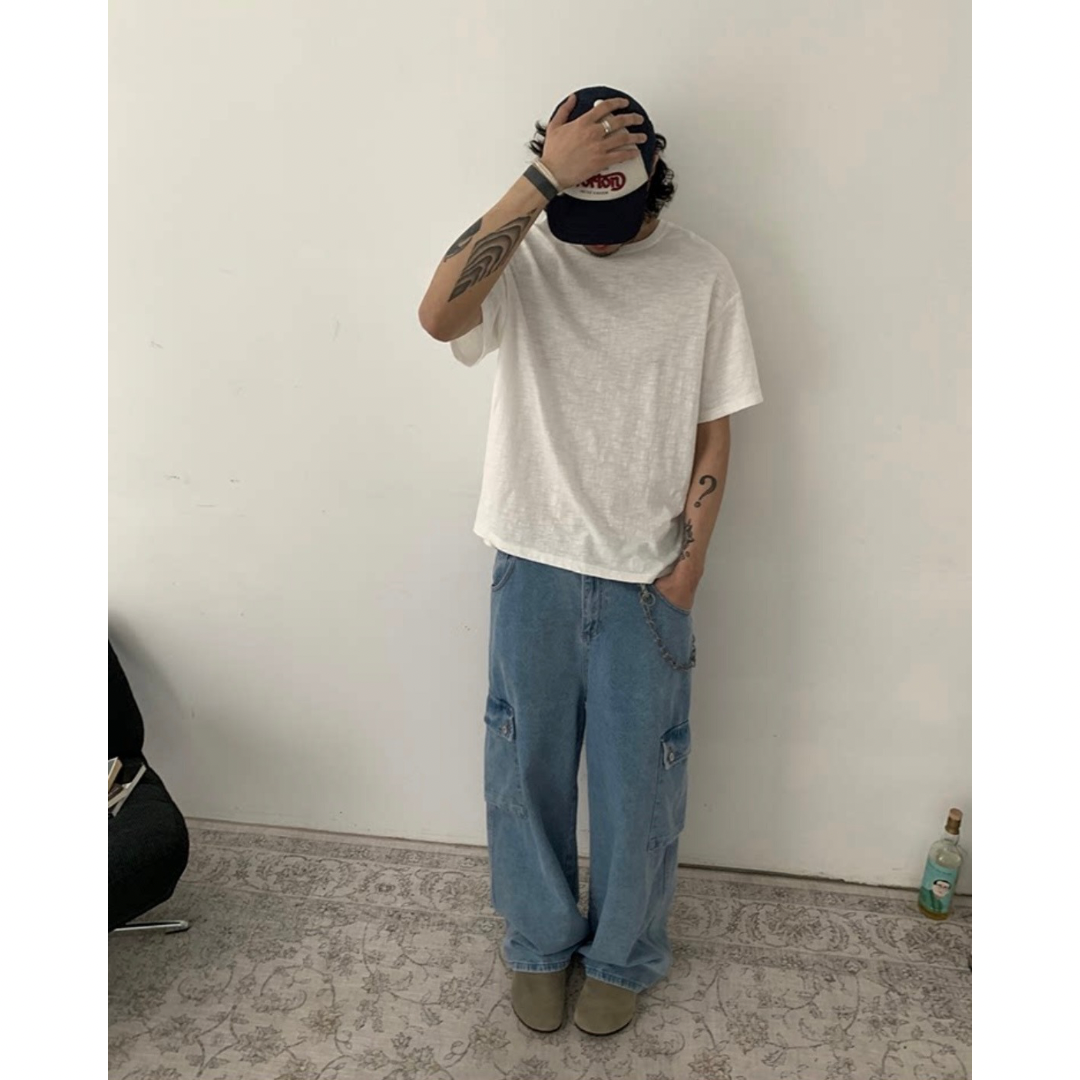 ブルーデニム　ワイド カーゴパンツ　N511