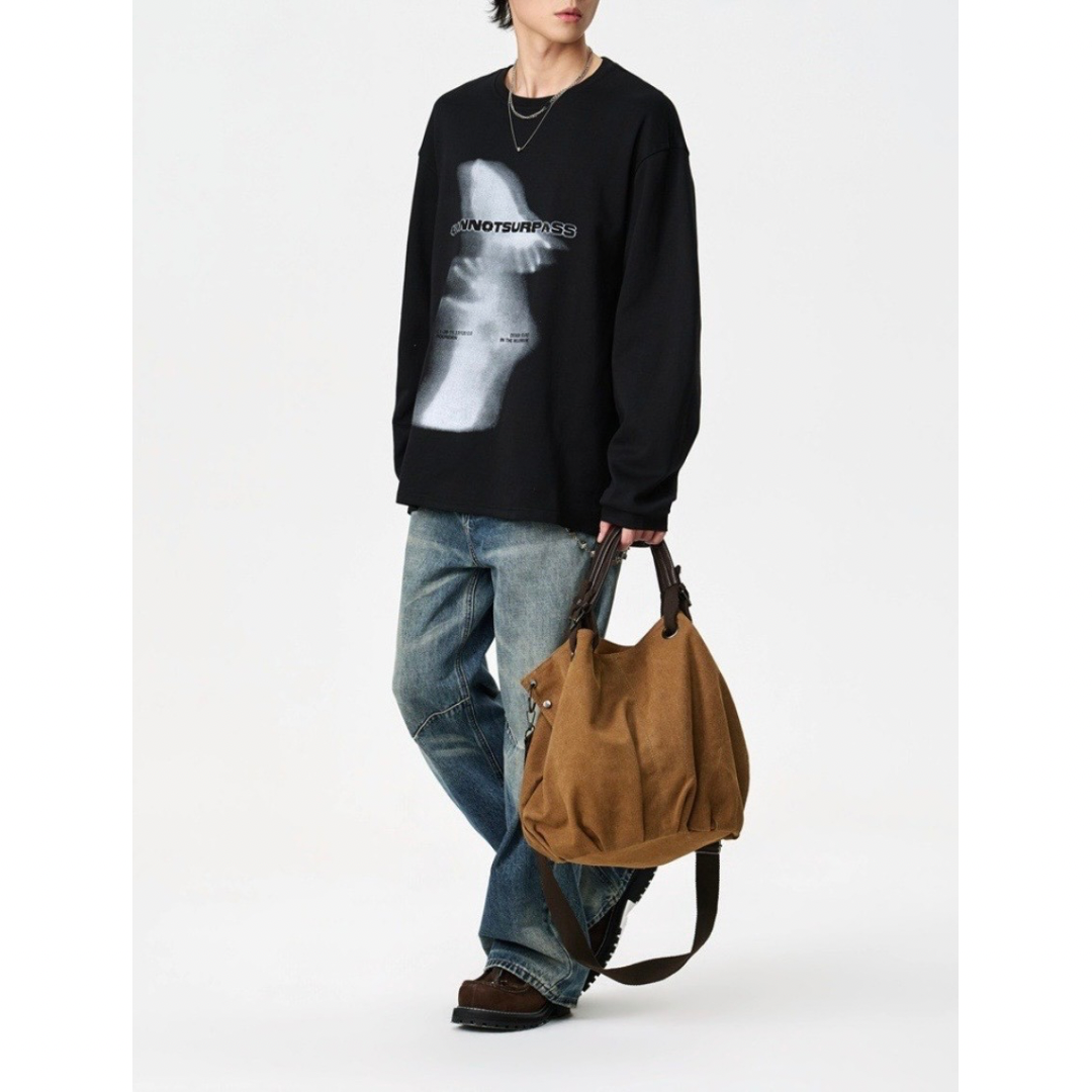 アウトフォーカス　長袖Tシャツ　　N1430