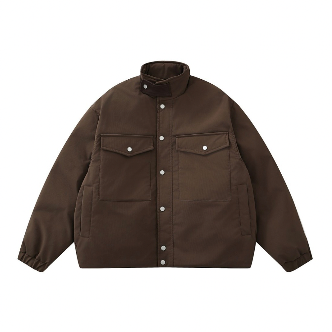 スナップボタン　スタンドカラージャケット　N889