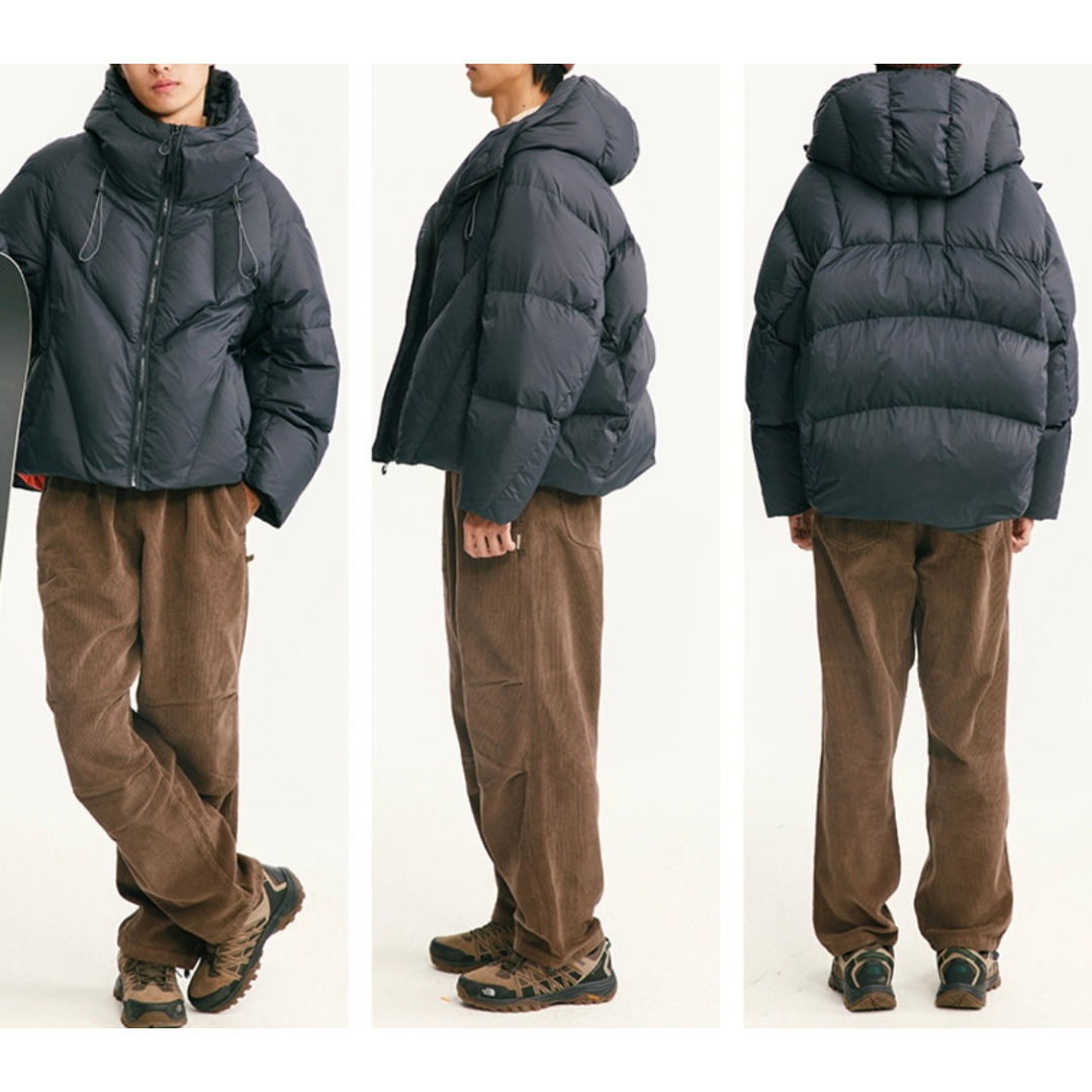 ホワイトダウン　ナイロン　フードジャケット　N955