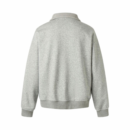 リブカラー　ハーフジップ　スウェット　N982